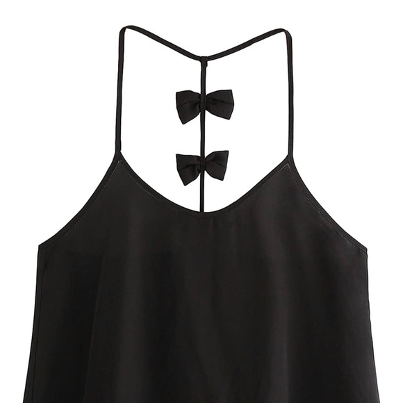 SweatyRocks  Black Bow Tank - Picture 6 of 14